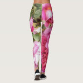 Roze rozen, bloemen leggings (Achterkant)