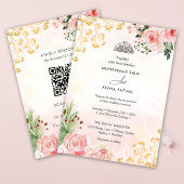 Roze Rozen Bloemen Moslim Islamitische bruiloft Kaart