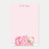 Roze rozen/bloemen om lijst te doen post-it® notes (Voorkant)