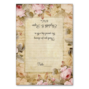 Roze rozen, bloemen, op maat gemaakte plaats kaar kaart