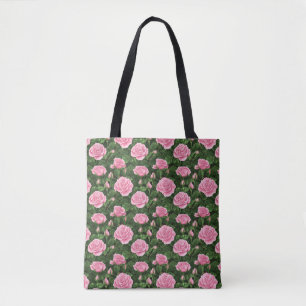 Roze Rozen Bloemen Patroon Draagtas