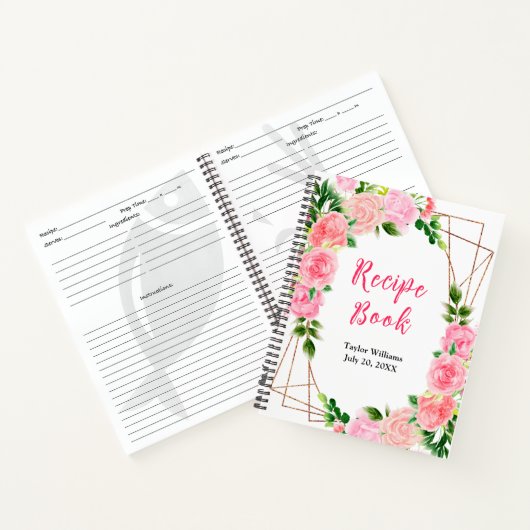 Roze Rozen Bloemen Recept Boek (Binnen)