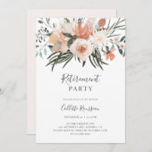 Roze Rozen Bloemen Uitnodiging (Voorkant / Achterkant)