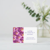 Roze Rozen Bloemen Visitekaartje (Staand voorkant)