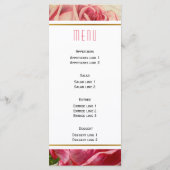 Roze rozen bloemenbruiloft kaart (Achterkant)