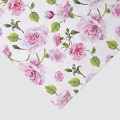 Roze Rozen Bloemenprint Tissuepapier (Detail)