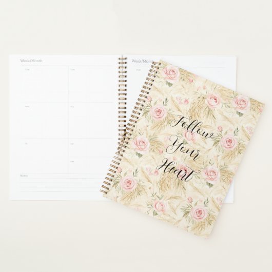 Roze Rozen Bloemig Planner (Display)
