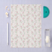 Roze Rozen Bloemig Tissuepapier (Craft)