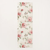 Roze Rozen Bloemig Yogamat (Achterkant)