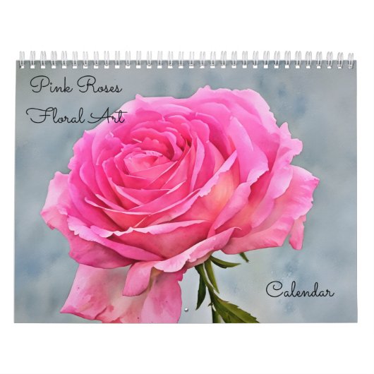 Roze Rozen Bloemkunst Bloemenkalender Kalender (Hoes)
