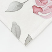 Roze Rozen Bloemrijke Bruidsmeisjesborrel Fleece Deken (Hoek)