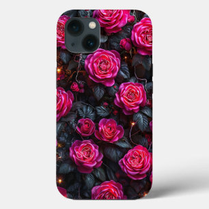 Roze rozen bloemschikking Vrouwelijke botanische k iPhone 13 Hoesje