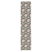 Roze Rozen Bloemstuk Tafel Runner Korte Tafelloper (Voorkant)