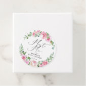 Roze Rozen Blush Bruiloft Favor Bedankjes Labels (In situ)