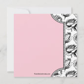 Roze  Rozen Bridal Shower Invitation Kaart (Achterkant)