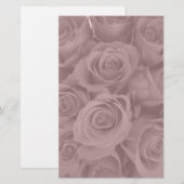 roze rozen briefpapier (Voorkant / Achterkant)