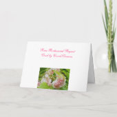 Roze Rozen Bruidsmeisje Verzoekkaart (Achterkant)