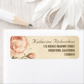 roze rozen bruiloft adresetiketten etiket (Insitu)