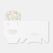 Roze Rozen Bruiloft Bedankdoosjes (Uitgevouwen)