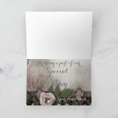 roze rozen bruiloft Hartelijk dank Bedankkaart (Binnen)