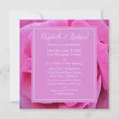 Roze Rozen Bruiloft Kaart (Achterkant)