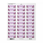  roze rozen bruiloft label (Full Sheet)