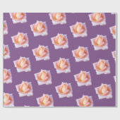Roze rozen cadeaupapier (Vlak)