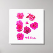 Roze Rozen Canvas Afdruk (Voorkant)