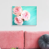 Roze rozen canvas afdruk (Insitu (Woonkamer))