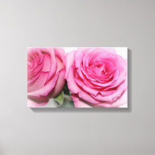 Roze rozen canvasomslag canvas afdruk