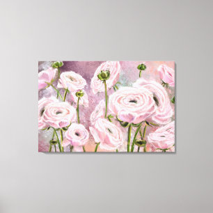 Roze rozen canvasprint - Schilderij Canvas Afdruk
