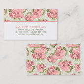 Roze Rozen Contactkaartje (Voorkant / Achterkant)
