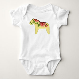 Roze Rozen Dala Paard Baby Kruippakje Romper