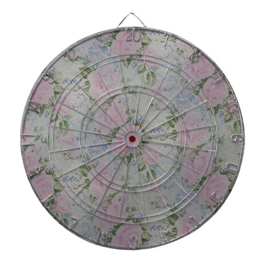 Roze Rozen  Dartbord (Voorkant)