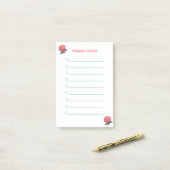 Roze rozen dingen om te doen post-it® notes (Op bureau)