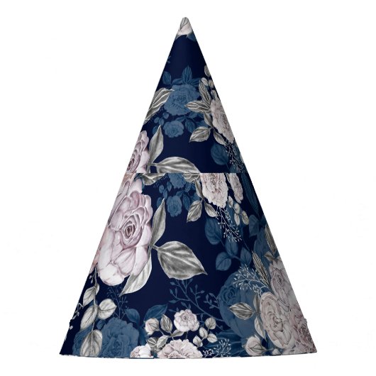 Roze Rozen Donkerblauw:  Feesthoedjes (Voorkant)