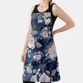 Roze Rozen Donkerblauw:  Schort (Insitu)