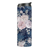 Roze Rozen Donkerblauw: Thermosbeker (Gedraaid links)