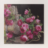 Roze Rozen (door Ferdinand Georg Waldmüller) Legpuzzel (Horizontaal)