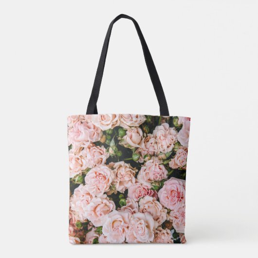 Roze rozen draagtas (Achterkant)