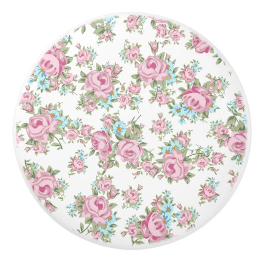 Roze rozen drager drager knop (Voorkant)