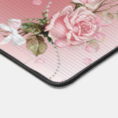 Roze Rozen Edwardian Era Motief Bureaumat (Hoek)