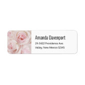  roze rozen Elegant Bouquet Etiket (Voorkant)