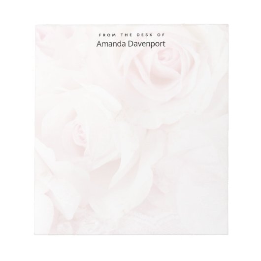  roze rozen Elegant Bouquet Notitieblok (Voorkant)