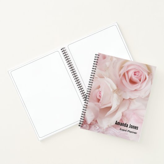 roze rozen Elegant Bouquet Notitieboek (Binnen)