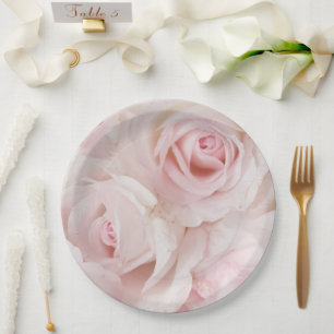  roze rozen Elegant Bouquet Papieren Bordje