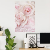  roze rozen Elegant Bouquet Poster (Thuiskantoor)