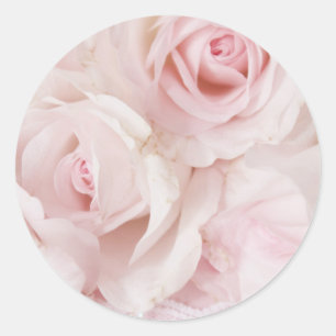  roze rozen Elegant Bouquet Ronde Sticker