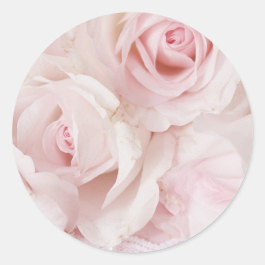  roze rozen Elegant Bouquet Ronde Sticker (Voorkant)