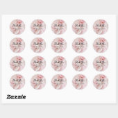 roze rozen Elegant Bouquet Ronde Sticker (Vel)